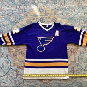 B. PLAGER #2 Vintage retro St. Louis Blues Doug Laurie Jersey
